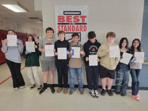 Photo submited by Tobi Kilgore 8th Grade students Summer Cornett, Savannah Clabough, Collin Weaver, Brayden Huling, Javyn Callahan, Hayden Branum, Riley Brown, Kayley Hornsby and Sofia Alameda