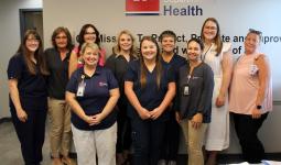 Left to Right: Mackenzie Graves, Karen Cameron, Garnet Southerland, Lisa Lee, Ariel Sherrod, Haley Waller, Ashton Trent, Jill Jones, Anna Marie Cooksey, and Melissa Logan
