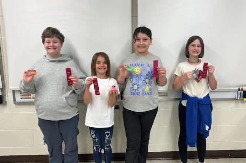 🏆 4th Grade 2nd Place Winners: Isaac Williams, Ava Lowery, Melody Rindom, Arionna Kruizenga