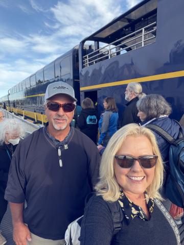 Alaskan railway train station in Anchorage, Alaska