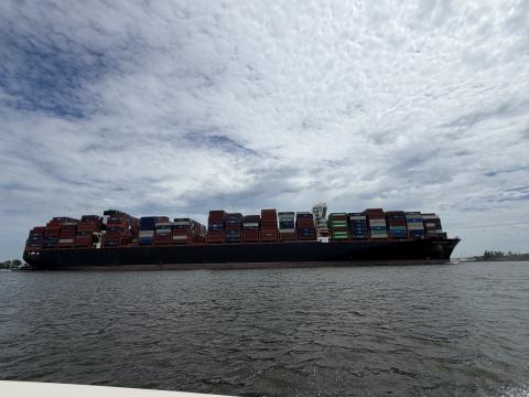 Huge cargo ship