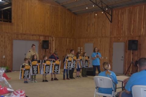 Scouts helping educate the community. Photo by Carol Aldrich