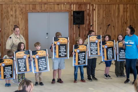 Our local scouts assisting in the education. Photo by Patrick Hurley