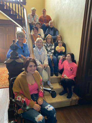 FCE Members- top to bottom- Carol Pratt, Abigail Thomas, Kaye Whaley, Carol Aldrich, Denise Cooke, Patsy Mackenzie, Sharon Hansard, Phyllis Bailey, Delilah, Trinity, Aurora Roberts, and Kara Cooke.