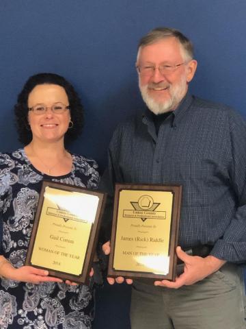 Gail Corum and Rick Riddle 2018 BPA Woman and Man of the Year