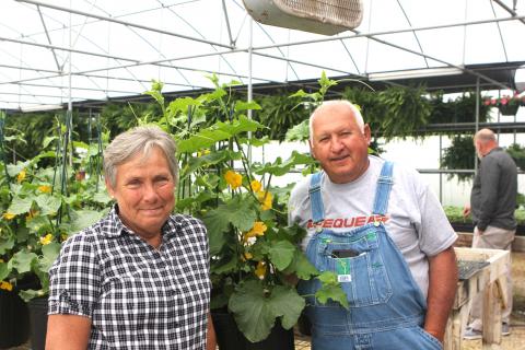 Debbie and Dale Corum at Tater Valley Nursery