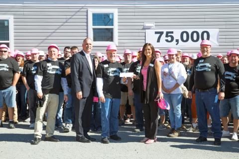 Clayton Homes raised $5,000 for Susan G Komen breast cancer awareness.