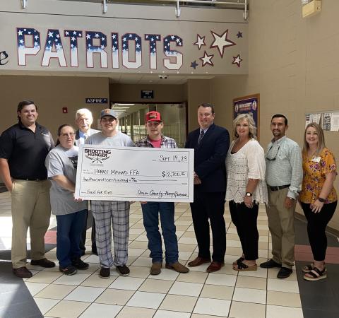Shooting Hunger Donates to FFA Backpack Program | Historic Union County