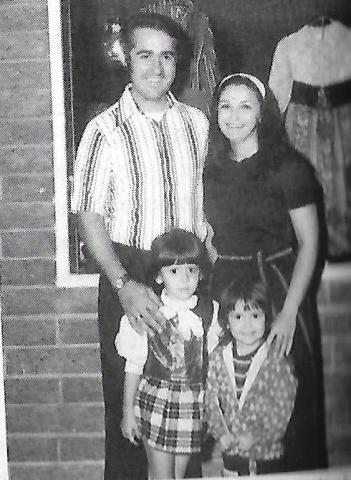 Early Picture of Mike and Betsy Stowers Frazier and their daughters Nancy Lee and Beth