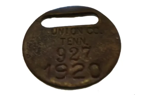 Union County Mystery Tag 927 - 1920