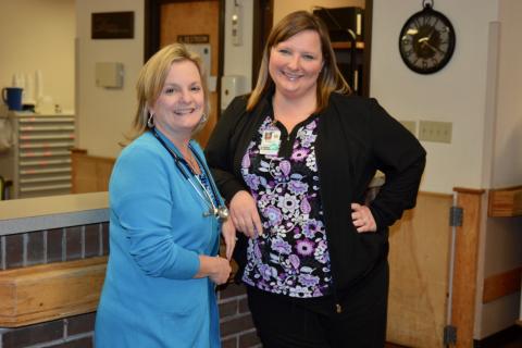 Dr. Nancy Witherspoon and Rebecca Mills of Willow Ridge Center in Maynardville