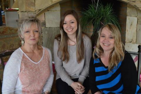 My mom, Gail Bradley, my daughter Sara, and myself.