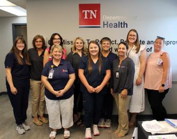 Left to Right: Mackenzie Graves, Karen Cameron, Garnet Southerland, Lisa Lee, Ariel Sherrod, Haley Waller, Ashton Trent, Jill Jones, Anna Marie Cooksey, and Melissa Logan