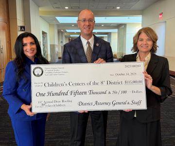 Angel Sexton, Director of the Children’s Center of the Cumberlands; Jared Effler, District Attorney General; Tracie Davis, Director of the Campbell County Children’s Center. 