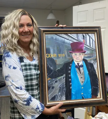 Renee Branum, Artist, oil painting