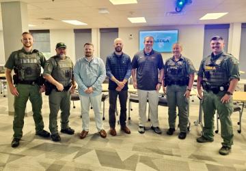 Connor Baird, Sgt. Dustin Burke, Blake Mullins, Ron Laffitte, Graham Wilson, Tullie White and Spencer Wilson.