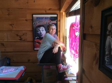 Cadie Chappel Painting Li'l Jo's for Paint the Town