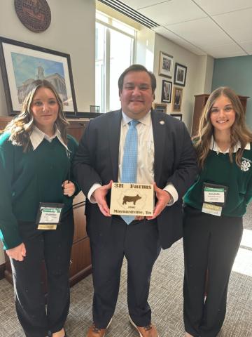 Sisters Madeleine and Annabelle Groce learned how laws make it from committee to the voting floor of the TN Senate from our District 8 Senator, Jessie Seal.