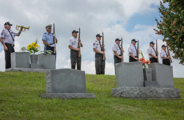 Honor Guard in cemetery