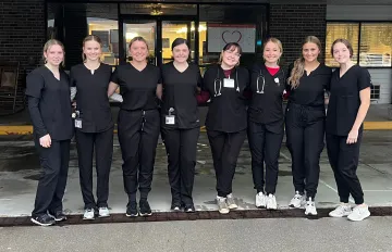 Pictured left to right: Alyssa Giles, Macy Hill, Emma Mayes, Madison Fox, Madison Lawson, Savannah Fee, Ava Biggs, Rylee Hurst. Not pictured is Madison Heath, Elizabeth Lancaster, and Summer Sanders