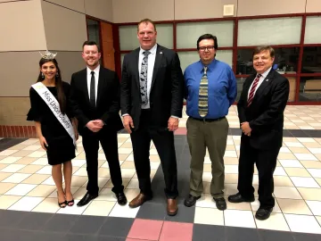 Left to Right: Miss Union County Katelyn Little, Mayor Jason Bailey, Mayor Glenn Jacobs, Chamber President Thomas Skibinski, Representative Dennis Powers