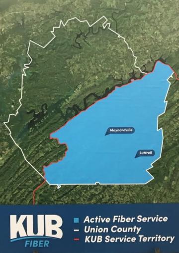 KUB Fiber Map at Celebration in Union County
