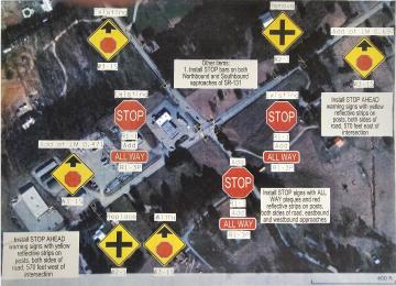 Plainview 4 way stop from TDOT.