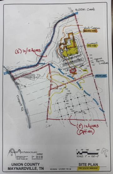 Approved site on Prospect road for the new jail.