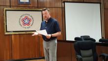 Mayor Bailey explains county revenue.