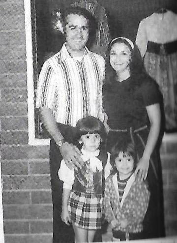Early Picture of Mike and Betsy Stowers Frazier and their daughters Nancy Lee and Beth