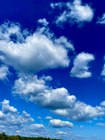 Blue skies are beautiful to look at and are created by an interesting bit of atmospheric physics.