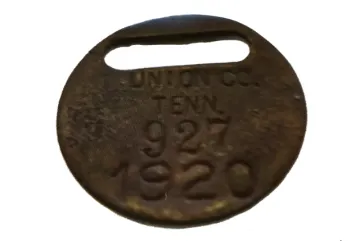 Union County Mystery Tag 927 - 1920