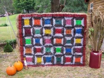 A Quilt Trail of Hay Bales